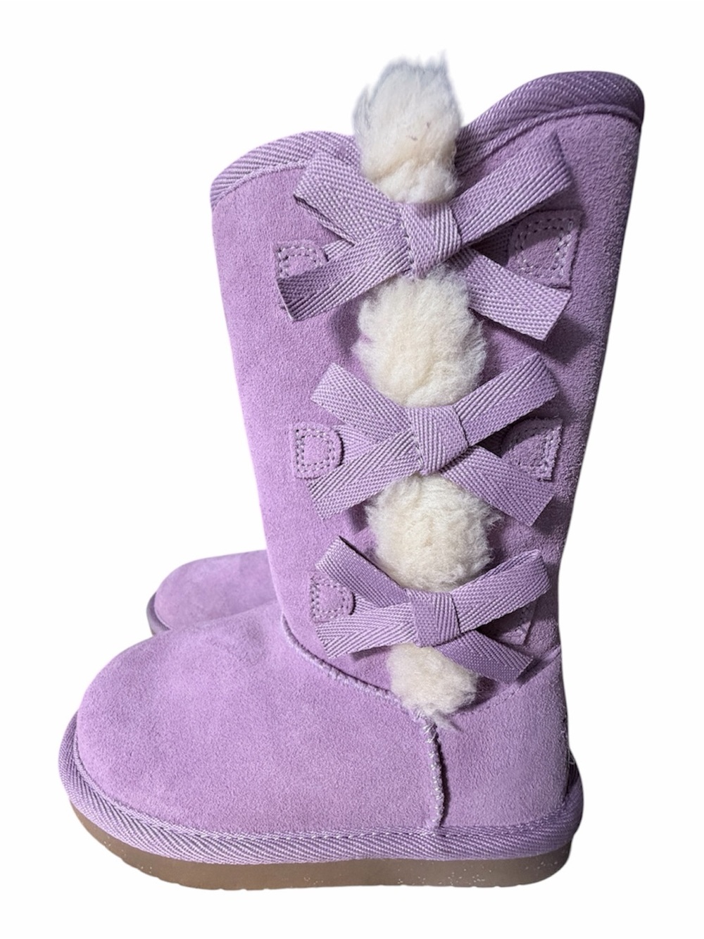 Koolaburra by UGG - KIDS / Girls SIZE 13 Lavender Suede Winter Boots with Bows